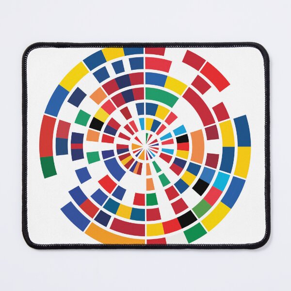 Item preview, 70 Years of Eurovision Song Contest winners - Abstract flag design, white designed and sold by acediscovery.