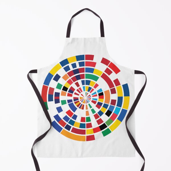 Item preview, 70 Years of Eurovision Song Contest winners - Abstract flag design, white designed and sold by acediscovery.
