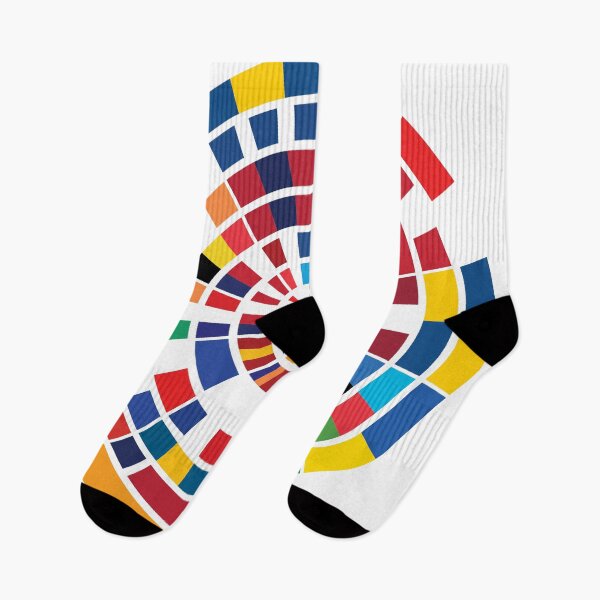 Item preview, 70 Years of Eurovision Song Contest winners - Abstract flag design, white designed and sold by acediscovery.