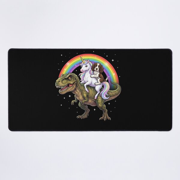Item preview, Rainbow English Springer Spaniel Unicorn T Rex Dinosaur Dog Lover designed and sold by DoodleTortle.