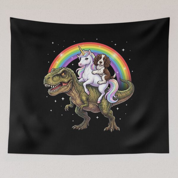 Item preview, Rainbow English Springer Spaniel Unicorn T Rex Dinosaur Dog Lover designed and sold by DoodleTortle.