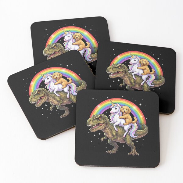 Item preview, Rainbow Goldendoodle Unicorn T Rex Dinosaur Dog Lover designed and sold by DoodleTortle.