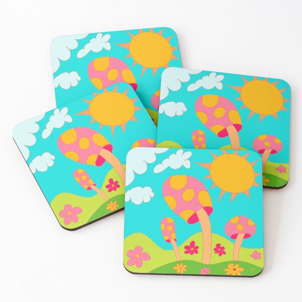 Item preview, Shrooms ! Pink and Yellow designed and sold by smithgirl.