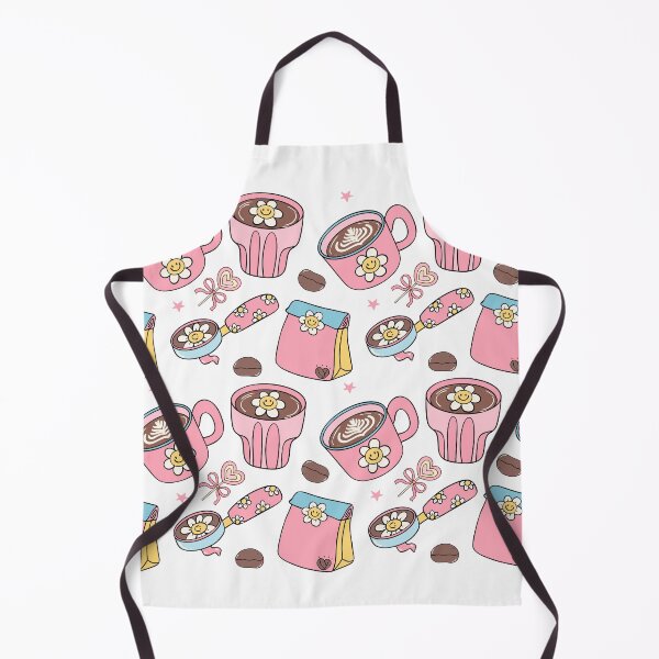 Item preview, Kawaii Coffee Lover Pattern – Cute Daisy Latte Aesthetic Design designed and sold by Vibe Candy studio..