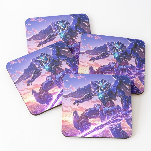 Item preview, Sunset Mecha Warrior – Aesthetic Anime Robot with Neon Energy Blade designed and sold by Dyan4.