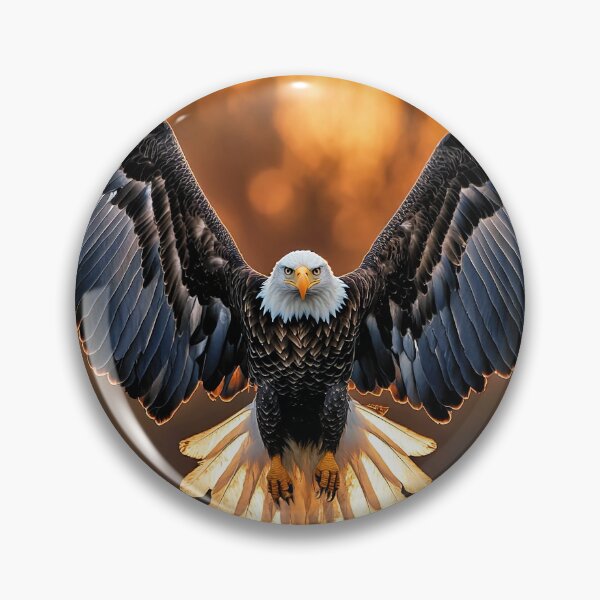 Item preview, Bald Eagle in golden silhouette designed and sold by Barry Ion.