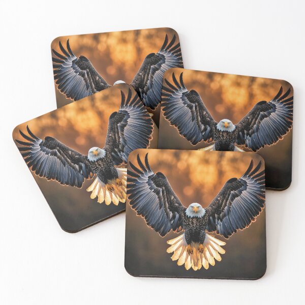 Item preview, Bald Eagle in golden silhouette designed and sold by Barry Ion.