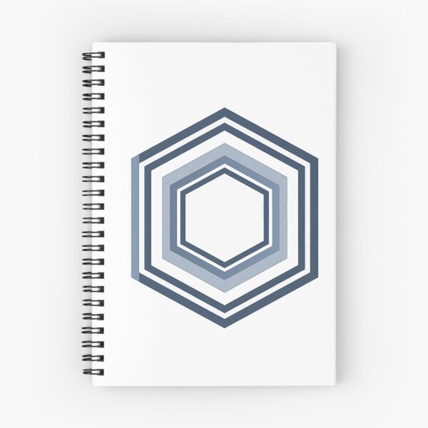 Item preview, Hexagon Series 02 – Sixfold concentric line hexagons in dark blue designed and sold by Herzbaumatelier.