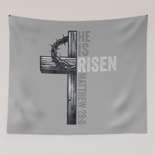 Item preview, Easter Cross He is Risen Jesus Christian Men Women Kid Youth designed and sold by KathieFaugh.
