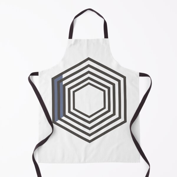 Item preview, Hexagon Series 03 – Concentric line hexagons with blue segment designed and sold by Herzbaumatelier.