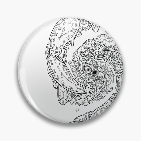 Item preview, Surreal psychedelic melting clock spiral designed and sold by chalia87.