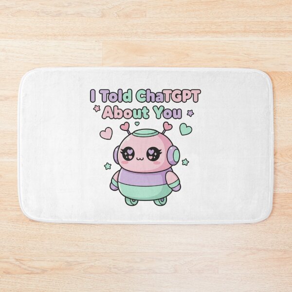 Aperçu de l'œuvre J'ai parlé de toi à ChatGPT – Un adorable robot kawaii au design pastel créée et vendue par CreazyCreator77.