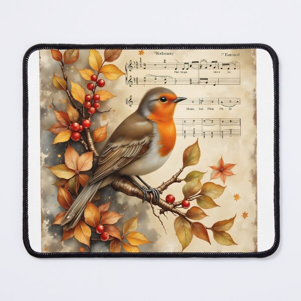 Item preview, European Robin Collage designed and sold by Shelley Loewnau-Jones Studio.
