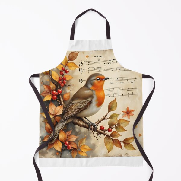 Item preview, European Robin Collage designed and sold by Shelley Loewnau-Jones Studio.
