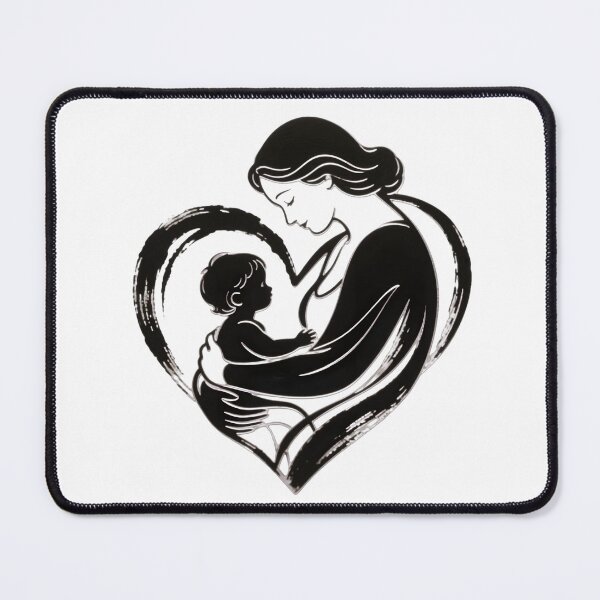 Item preview, Title Heart of Motherhood: A Glowing Silhouette designed and sold by RoseVathRam.