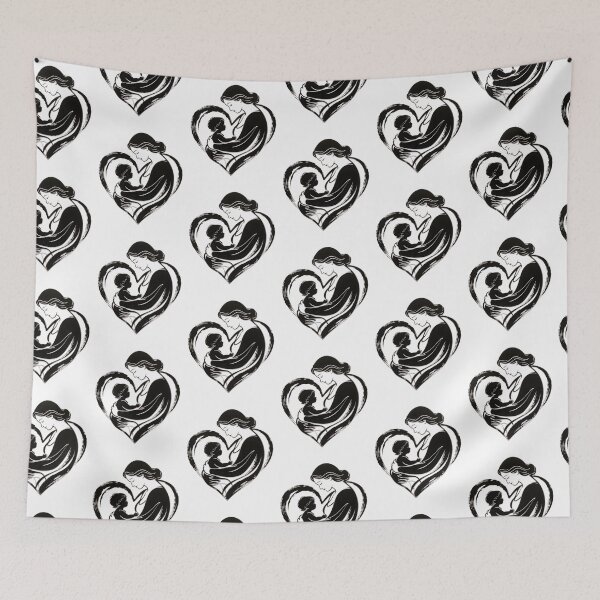 Item preview, Title Heart of Motherhood: A Glowing Silhouette designed and sold by RoseVathRam.