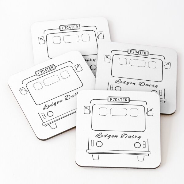 Item preview, Classic electric milk float line drawing black designed and sold by soitwouldseem.