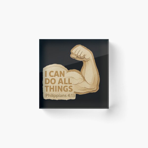 Item preview, I Can Do All Things – Philippians 4:13 Christian Strength Design designed and sold by ArtsBorn2Create.