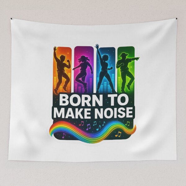 Item preview, Born to Make Noise Rainbow Dance Tee designed and sold by lorand-designs.