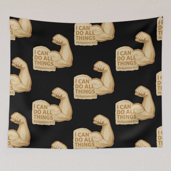 Item preview, I Can Do All Things – Philippians 4:13 Christian Strength Design designed and sold by ArtsBorn2Create.