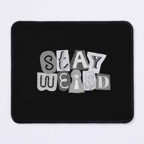 Item preview, stay weird collage letters // y2k newspaper aesthetic designed and sold by zlivy.