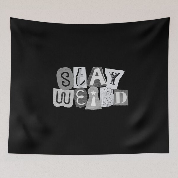 Item preview, stay weird collage letters // y2k newspaper aesthetic designed and sold by zlivy.
