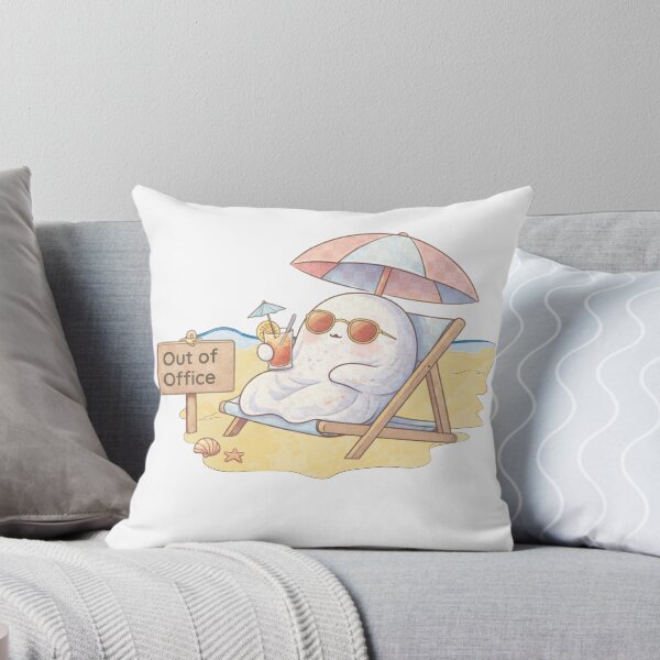 Item preview, Out of Office Ghost | Cute Kawaii Aesthetic | Vacation Relax Mood Design designed and sold by The Mood Index.