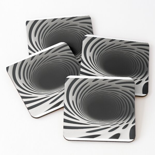 Item preview, Surreal Organic Swirl White 3D Optical Illusion Vortex designed and sold by pinkal.