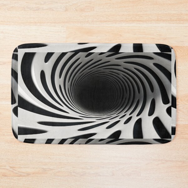 Item preview, Surreal Organic Swirl White 3D Optical Illusion Vortex designed and sold by pinkal.