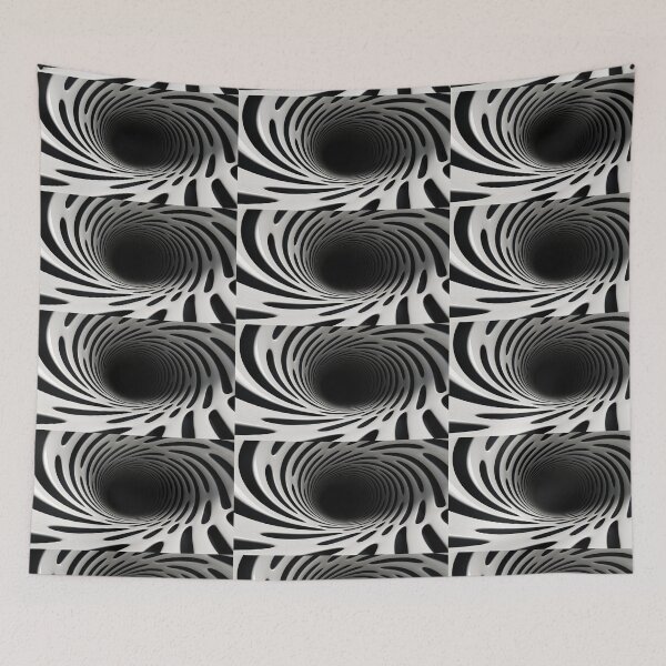 Item preview, Surreal Organic Swirl White 3D Optical Illusion Vortex designed and sold by pinkal.