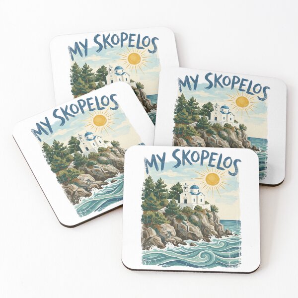 Item preview, My Skopelos Greece Vintage Gouache Art designed and sold by SoulTreasures.
