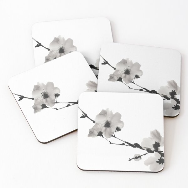 Item preview, Minimalist Sakura Ink Art – Japanese Zen Floral Illustration designed and sold by YohakuPause.