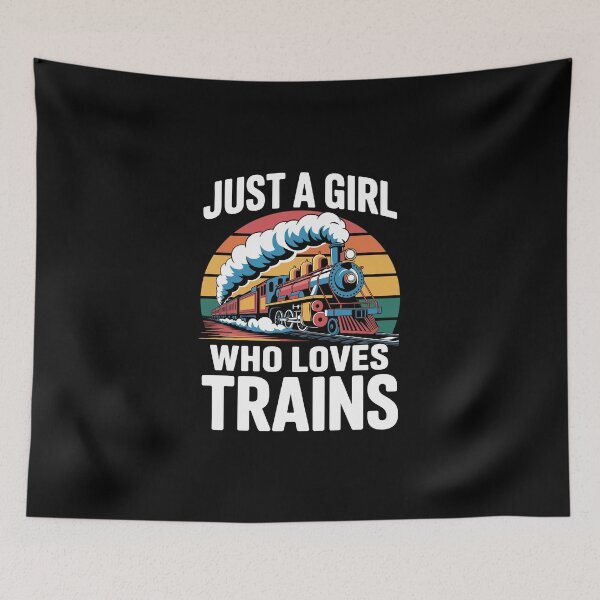 Item preview, Just a Girl Who Loves Trains designed and sold by jkrphoto.