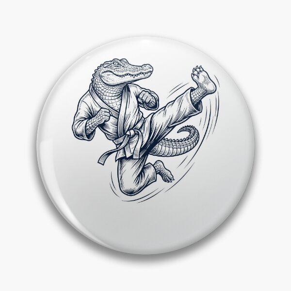 Item preview, Vintage Alligator Doing Karate Martial Art Animal Lover designed and sold by TerryConnells.