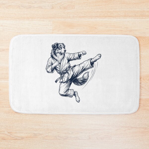 Item preview, Vintage Australian Shepherd Doing Karate Martial Art Dog Lover designed and sold by TerryConnells.