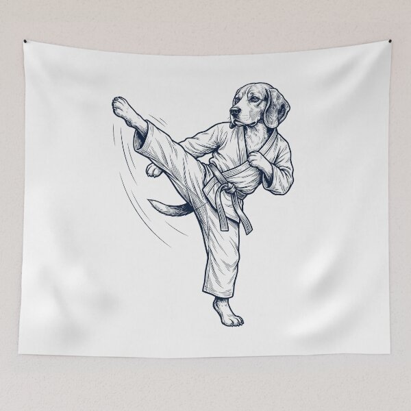 Item preview, Vintage Beagle Doing Karate Martial Art Dog Lover designed and sold by TerryConnells.