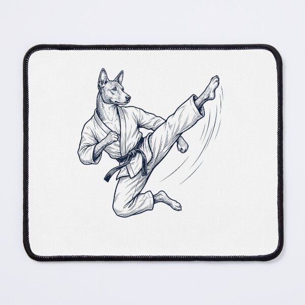 Item preview, Vintage Basenji Doing Karate Martial Art Dog Lover designed and sold by TerryConnells.