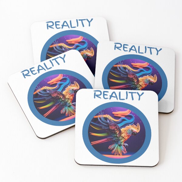 Item preview, Reality parrot neon dark abstract artpiece, reality designed and sold by Coolparrotgirl.