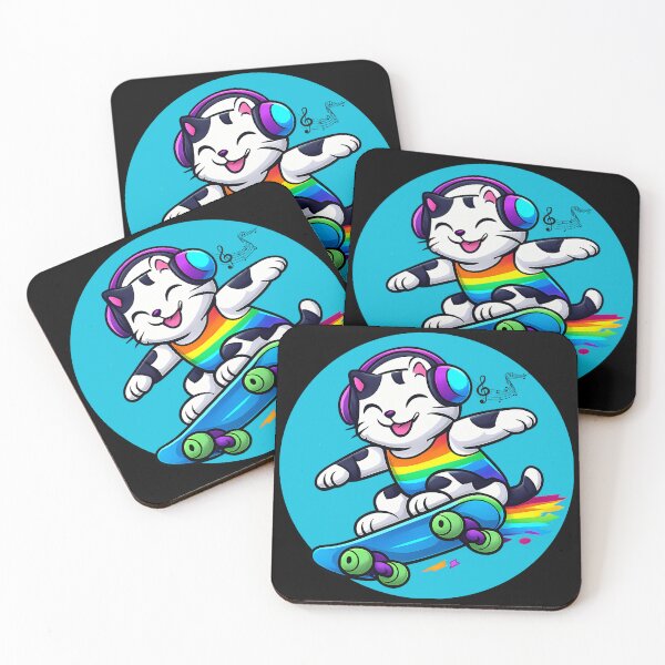 Item preview, Cute Cat Skateboarder designed and sold by McThingummy.