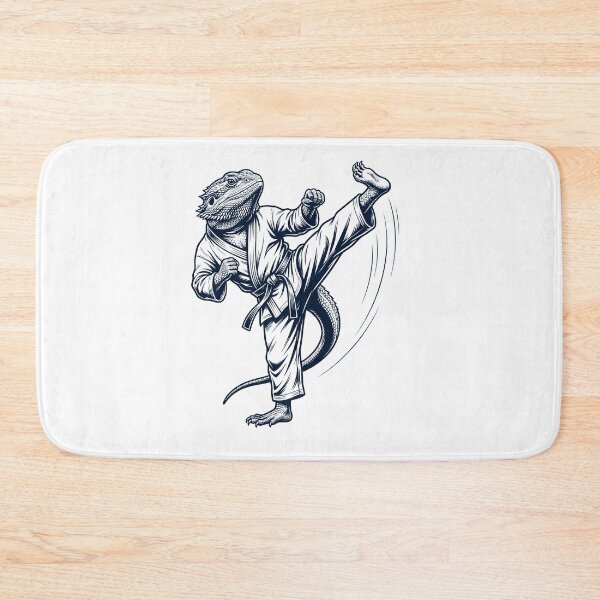Item preview, Vintage Bearded Dragon Doing Karate Martial Art Animal Lover designed and sold by TerryConnells.