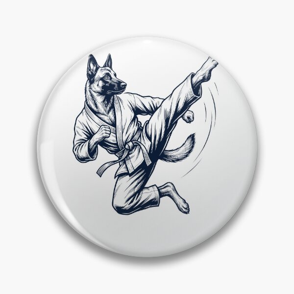 Item preview, Vintage Belgian Malinois Doing Karate Martial Art Dog Lover designed and sold by TerryConnells.