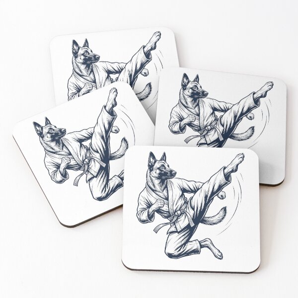 Item preview, Vintage Belgian Malinois Doing Karate Martial Art Dog Lover designed and sold by TerryConnells.