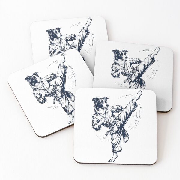 Item preview, Vintage Border Collie Doing Karate Martial Art Dog Lover designed and sold by TerryConnells.