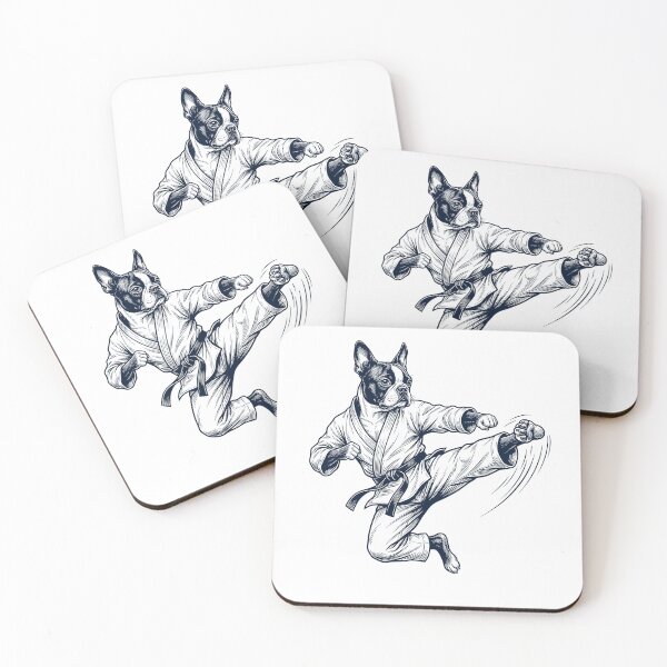 Item preview, Vintage Boston Terrier Doing Karate Martial Art Dog Lover designed and sold by TerryConnells.