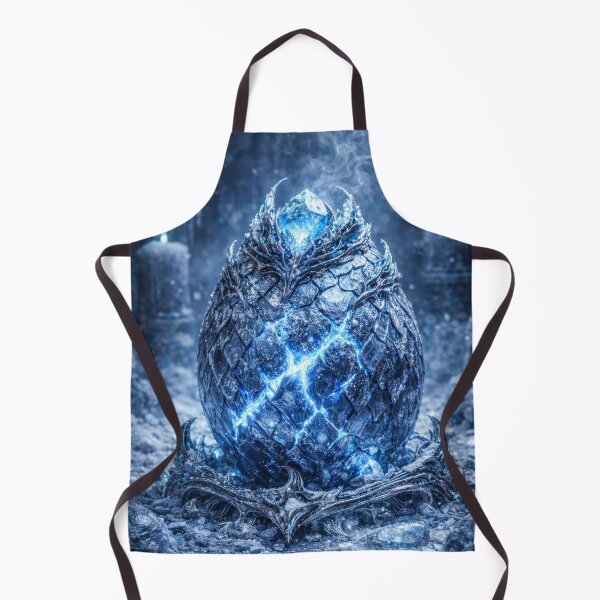 Item preview, Frozen Dragon Egg – Ice Shard, Glowing Blue Veins, Mystical Egg, Glowing Crystals, Dark Fantasy Scene, Ancient Magic Artifact designed and sold by DrakariArt.