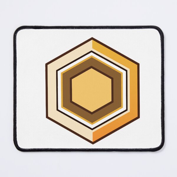Item preview, Hexagon Series 08 – Multicolored concentric hexagon in warm tones designed and sold by Herzbaumatelier.