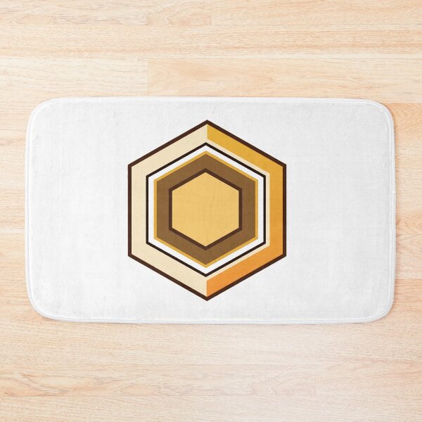 Item preview, Hexagon Series 08 – Multicolored concentric hexagon in warm tones designed and sold by Herzbaumatelier.