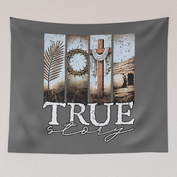 Item preview, True Story Easter Day Cross Jesus Christian He is Risen designed and sold by KristineLi.