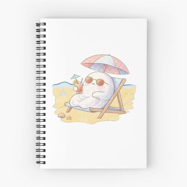 Item preview, Relaxing Ghost on Vacation | Cute Kawaii Aesthetic | Cozy Chill Mood Design designed and sold by The Mood Index.
