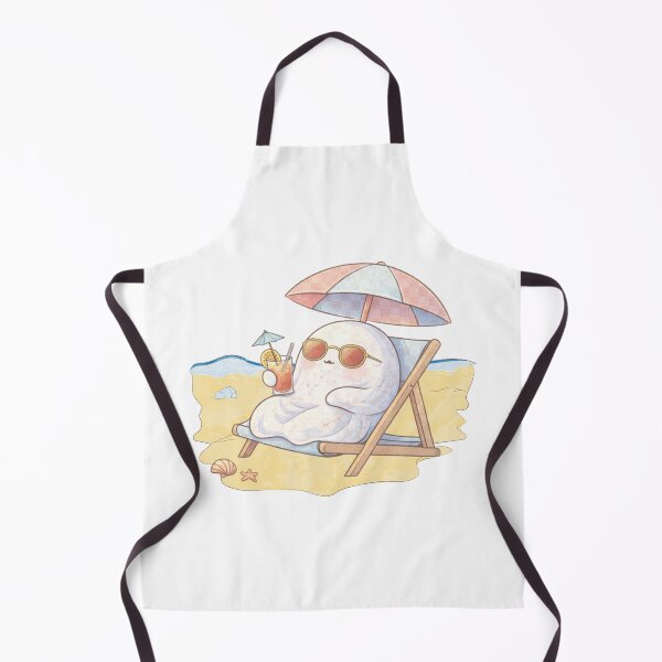 Item preview, Relaxing Ghost on Vacation | Cute Kawaii Aesthetic | Cozy Chill Mood Design designed and sold by The Mood Index.